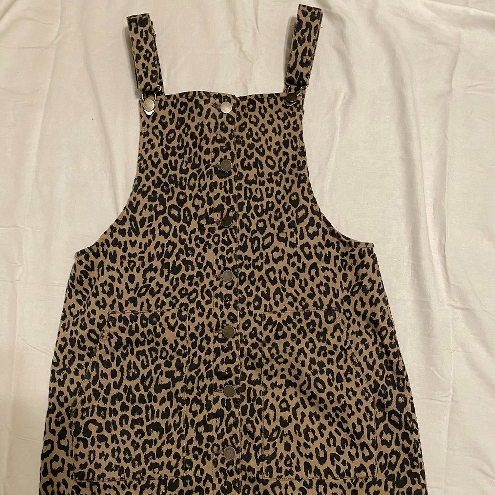 Cheetah Overall mini dress